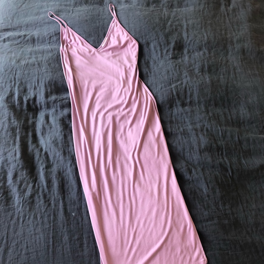 Ribbed Midi Slip Dress